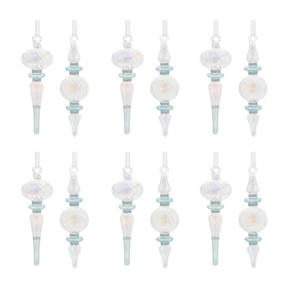 Iridescent Finial Drop Ornament (Set of 12)