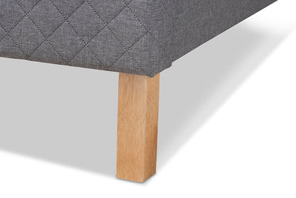 Baxton Studio Aneta Modern and Contemporary Grey Fabric Upholstered King Size Platform Bed