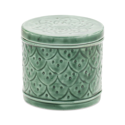 Sage Green Metal Container with Lid (Set of 2)