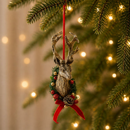 Deer Head Mount Ornament (Set of 6)