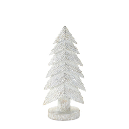 White Christmas Tabletop Trees (Set of 2)