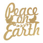 Cut Metal Peace on Earth Plaque 15.5"H