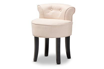 Baxton Studio Cerise Classic and Traditional Small Beige Fabric Upholstered Accent Chair