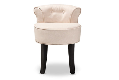 Baxton Studio Cerise Classic and Traditional Small Beige Fabric Upholstered Accent Chair