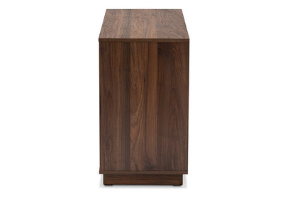 Baxton Studio Mette Mid-Century Modern Two-Tone White and Walnut Finished 6-Drawer Wood Dresser