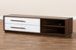 Baxton Studio Mette Mid-Century Modern Two-Tone White and Walnut Finished 4-Drawer Wood TV Stand