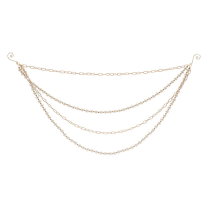 Pearl Bead and Chain Link Garland (Set of 2)