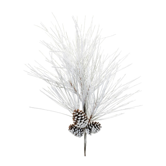 Flocked Long Neddle Pine Spray (Set of 2)