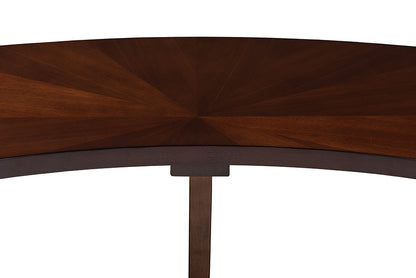 Baxton Studio Berlin Mid-Century Modern Walnut Finished Wood Curved Dining Bench