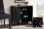 Baxton Studio Coolidge Modern and Contemporary Dark Grey Finished 4-Shelf Wood Shoe Storage Cabinet