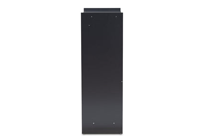 Baxton Studio Leone Modern and Contemporary Charcoal Finished 2-Door Wood Entryway Shoe Storage Cabinet