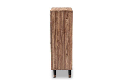 Baxton Studio Valina Modern and Contemporary 2-Door Wood Entryway Shoe Storage Cabinet with Drawer