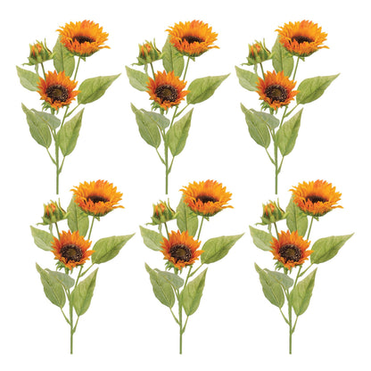 Fall Sunflower Spray (Set of 6)