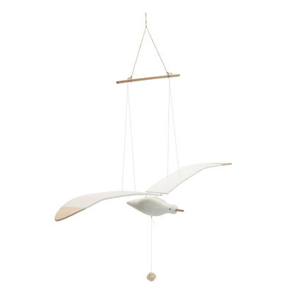 Hanging Wood Sea Bird Decor 37"H