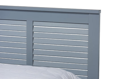 Baxton Studio Adela Modern and Contemporary Grey Finished Wood Full Size Platform Bed