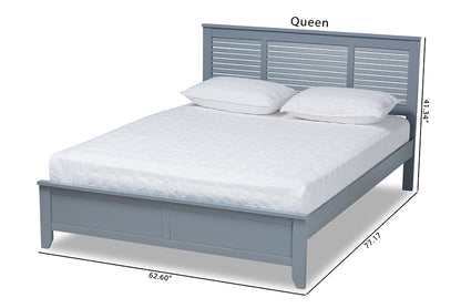 Baxton Studio Adela Modern and Contemporary Grey Finished Wood Twin Size Platform Bed
