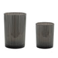 Srtiped Glass Candle Holder (Set of 2)