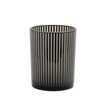 Srtiped Glass Candle Holder (Set of 2)