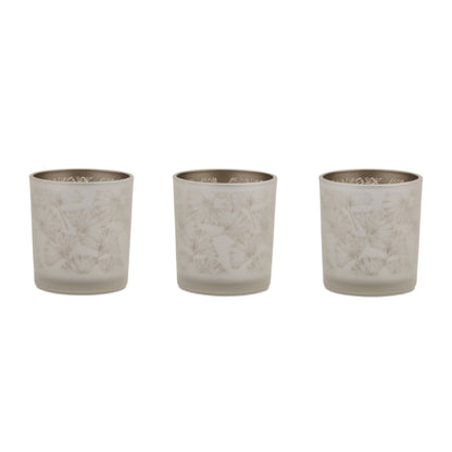 Frosted Glass Votive Holders (Set of 3)