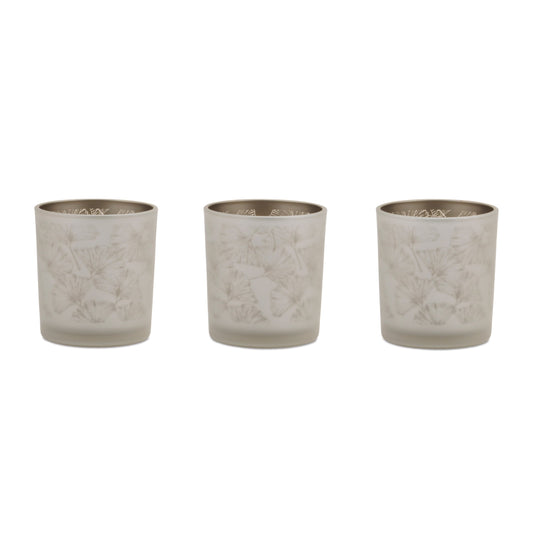 Frosted Glass Votive Holders (Set of 3)
