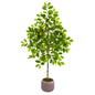 51" Lemon Artificial Tree in Stoneware Planter