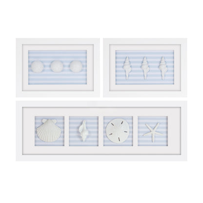 Framed Beach Wall Plaque (Set of 3)
