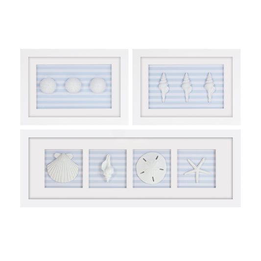 Framed Beach Wall Plaque (Set of 3)
