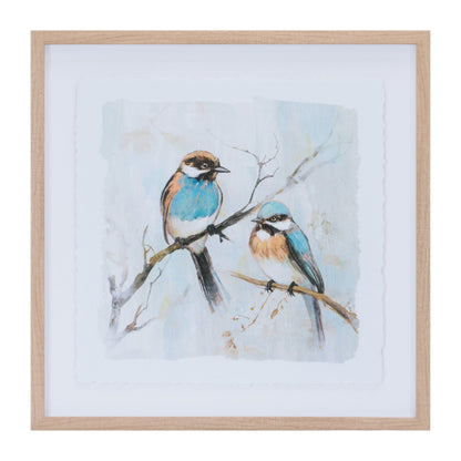 Framed Bird Couple Wall Print (Set of 2)