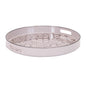 Round Ornate Geometric Print Tray 17.5"D