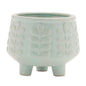 Footed Ceramic Leaf Pattern Planter (Set of 4)