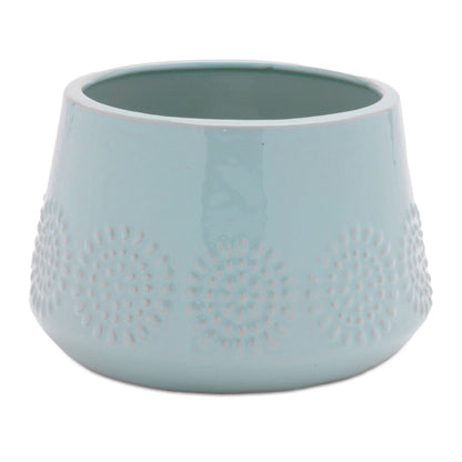Ceramic Starburst Pattern Planter (Set of 2)