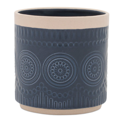Ceramic Mandala Pattern Planter (Set of 2)