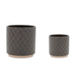 Ceramic Diamond Pattern Planter (Set of 2)