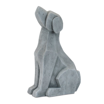 Modern Sitting Dog and Cat Statue (Set of 2)