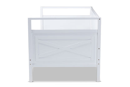 Baxton Studio Cintia Cottage Farmhouse White Finished Wood Twin Size Daybed
