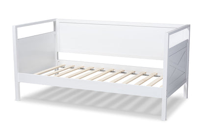 Baxton Studio Cintia Cottage Farmhouse White Finished Wood Twin Size Daybed