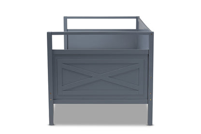 Baxton Studio Cintia Cottage Farmhouse Grey Finished Wood Twin Size Daybed