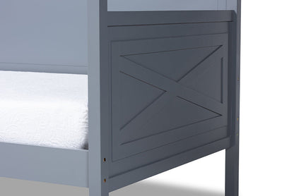 Baxton Studio Cintia Cottage Farmhouse Grey Finished Wood Twin Size Daybed