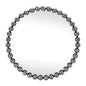 Round Beaded Metal Wall Mirror 23.5"D