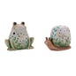 Terra Cotta Frog and Snail Decor (Set of 2)