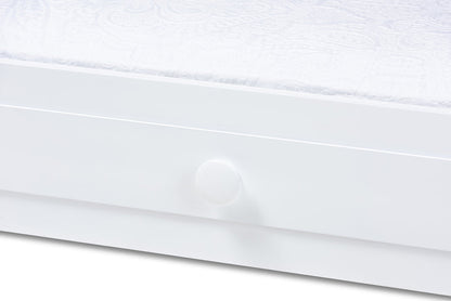 Baxton Studio Cintia Cottage Farmhouse White Finished Wood Twin Size Trundle