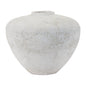 Distressed White Terra Cotta Vase 12.75"D