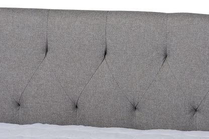 Baxton Studio Delora Modern and Contemporary Light Grey Fabric Upholstered Full Size Daybed with Roll-Out Trundle Bed