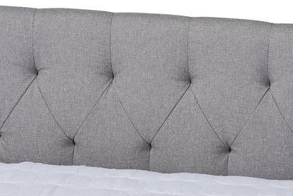 Baxton Studio Delora Modern and Contemporary Light Grey Fabric Upholstered Queen Size Daybed