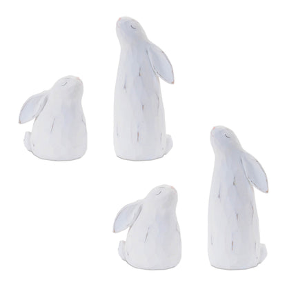 Carved Bunny Figurine (Set of 4)