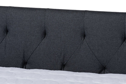 Baxton Studio Haylie Modern and Contemporary Dark Grey Fabric Upholstered Queen Size Daybed