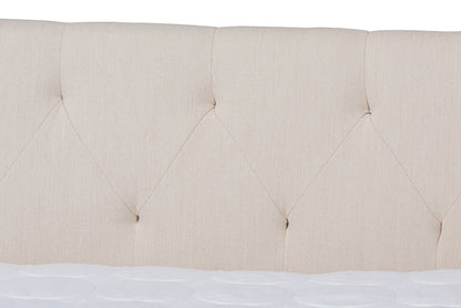Baxton Studio Haylie Modern and Contemporary Beige Fabric Upholstered Full Size Daybed