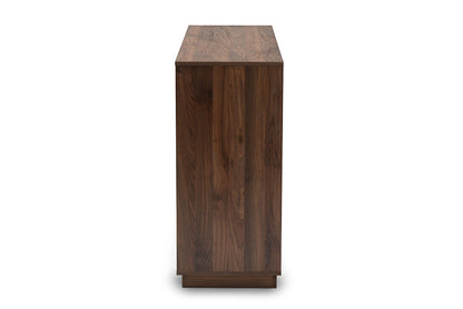 Baxton Studio Mette Mid-Century Modern White and Walnut Finished 6-Drawer Wood Dresser