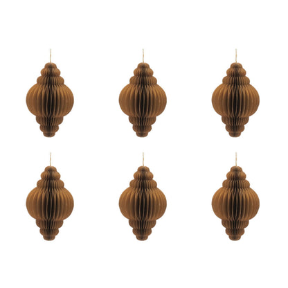 Paper Drop Ornament Set of 6