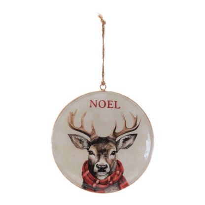 Iron Disc Deer Ornament Set of 6